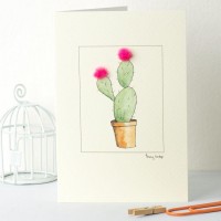 Cactus Bunny ears card