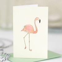 Mini Flamingo card