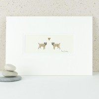 Border terriers in love print