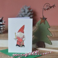 Mini Gnome Christmas card