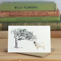 Mini Sheep and tree card