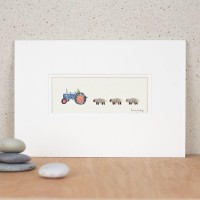 Blue Ford Tractor print
