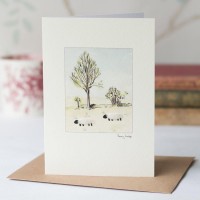 Sheep on Middle Harling Heath card