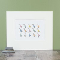 Ducks pastel print