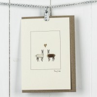 Alpaca Card - 2 Alpacas in love