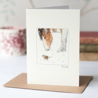 Horse and sparrow card