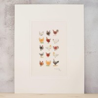 Limited Edition Print of Lots of Hens print