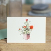 Mini Wallflowers orange card