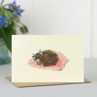 Mini Cat on cushion card