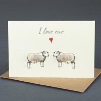 Mini Sheep I love Ewe card