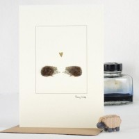 Hedgehogs in love card