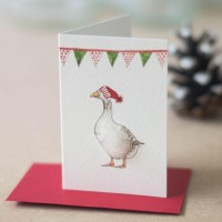 Mini Goose Christmas party card