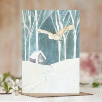 Owl woodland card