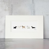5 Little Dogs print