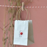 Gift Bag - Christmas Robin - tiny