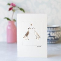 Ducks Indian runner in love card