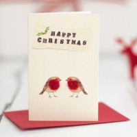 Mini Collage Robins card