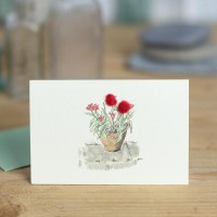 Mini Tulips in pot card