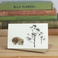 Mini Wombats by tree card