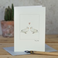 Ducks in love card
